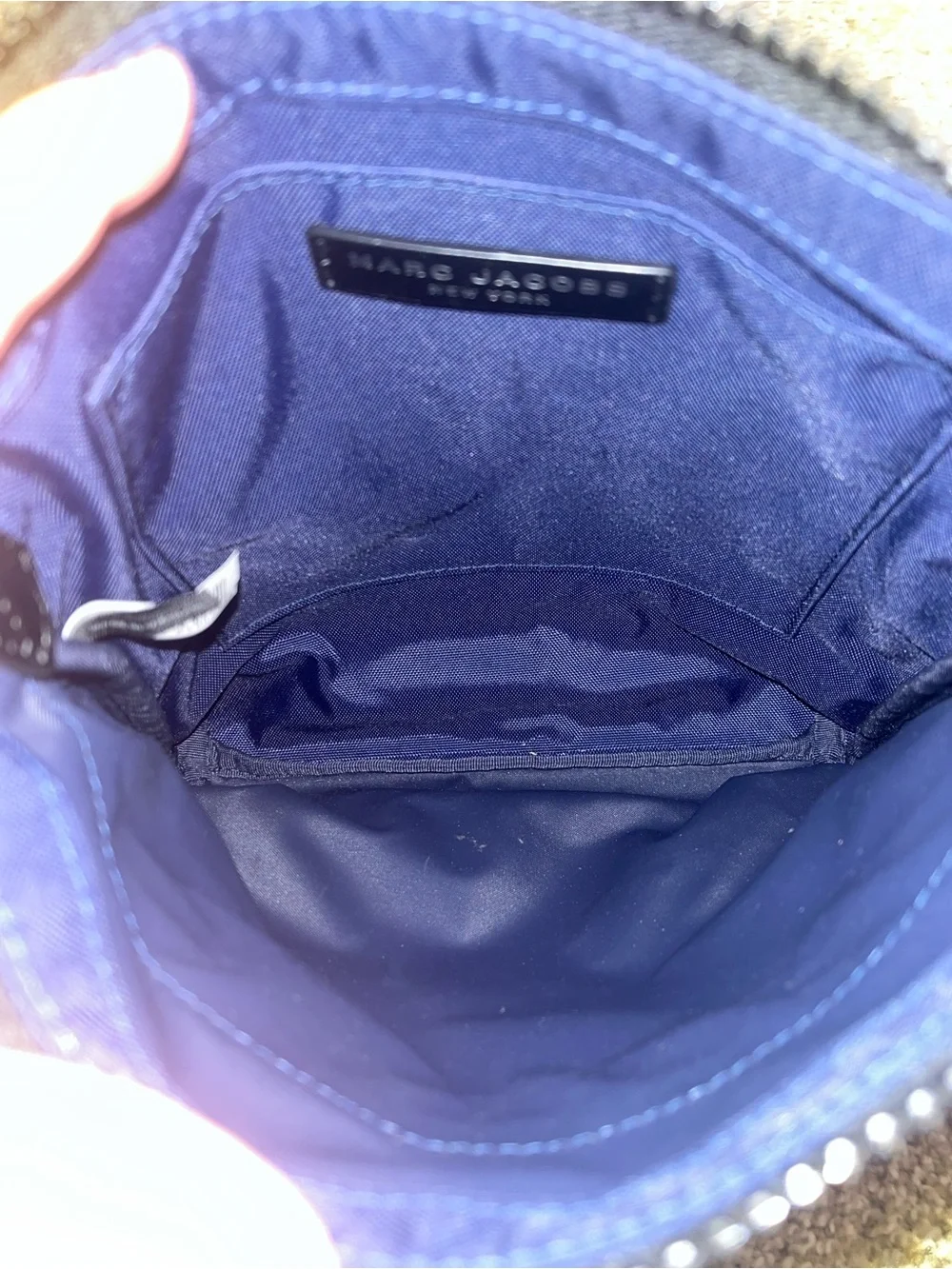 NWOT Marc Jacobs North South Indigo Blue & Black Crossbody Messenger Bag